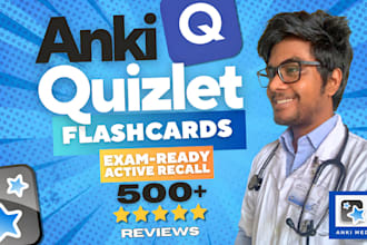 create anki and quizlet flashcards