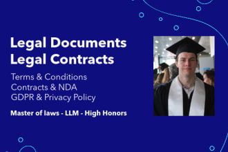 write professional legal documents, gdpr or contracts in dutch or english