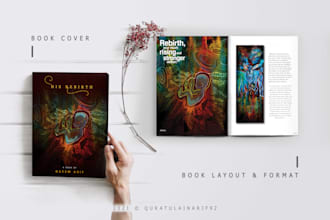 design and illustrate book cover, interior book, ebook cover