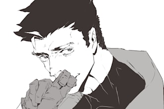 design and draw your character in anime manga style
