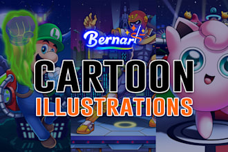 create fun and original cartoon illustrations