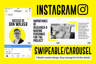 make monthly instagram carousel post and puzzle feed design