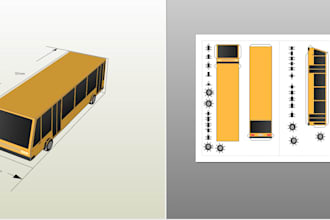 model a 3d DIY low poly paper models as printable template