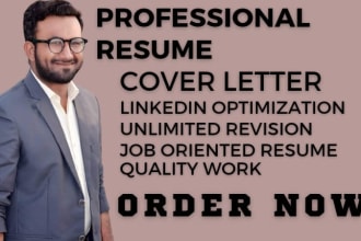 provide professional resume writing and cover letter service, optimize linkedin