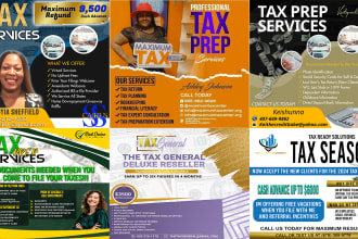 design amazing credit repair, tax, real estate, church flyer, and instagram post