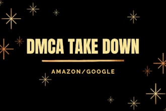 send dmca takedown request to google or amazon