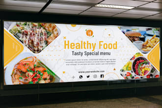 design a modern billboard, signage or signboard, yard sign