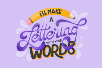 make a hand lettering design with your words