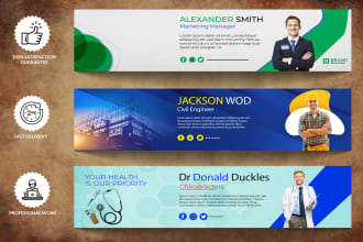 draw professional linkedin background cover and banner page