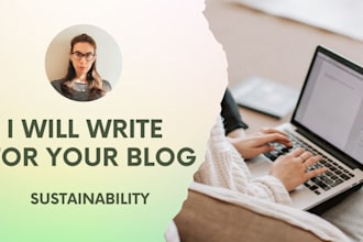 write sustainability blog posts