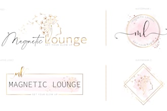 do beauty cosmetic fashion and signature logo with branding kit