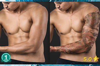 Top 10!  design a realistic professional tattoo for you