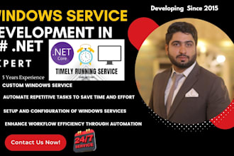 automate tasks using windows service development