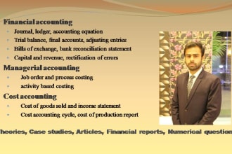 be your financial, managerial and cost accounting tutor