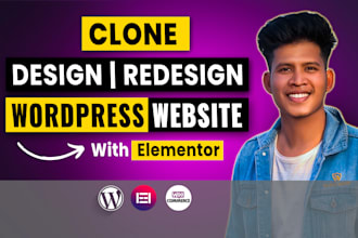 replicate, copy clone website, duplicate wordpress website redesign by elementor
