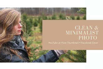 create a minimalist thumbnail or cover photo