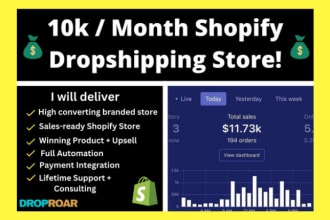 build a 10k per month branded shopify dropshipping store