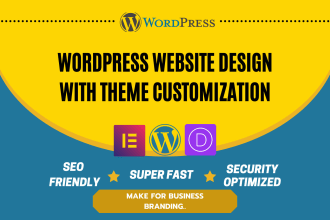 design, redesign, customization wordpress website  with elementor pro, astra pro