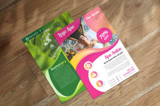 design a creative flyer for spa and beauty