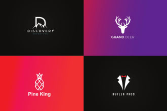 do 2 professional, modern, minimal, flat and monogram logo design for business
