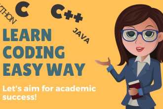 teach and help you learn c plus plus, c, python,js,java