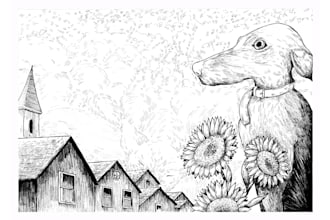 draw a highly detailed pen and ink drawing