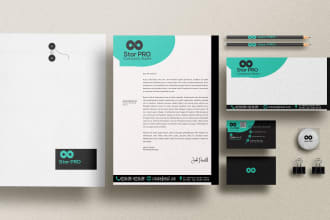 design minimalist  business cards, letterhead, and stationary