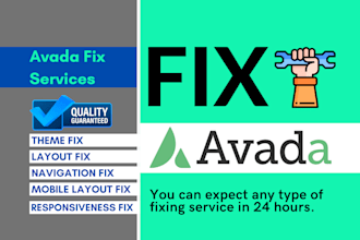 fix your avada theme issues within 24 hours