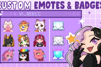 create awesome emotes and badges for you