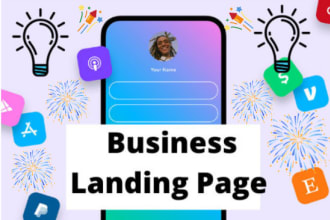 design a professional landing page for your business