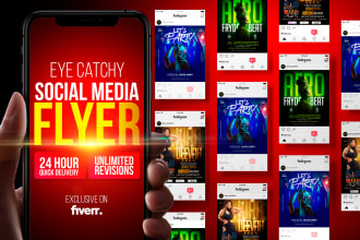 design an amazing insta and fb social media flyer in 24 hrs