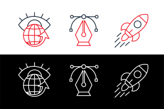 design modern custom outline icon set within 24 hours