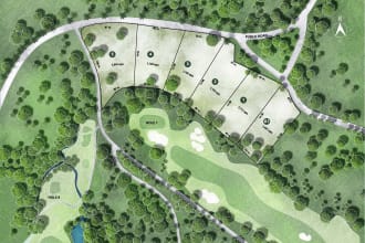 render professional architectural masterplan, site plan
