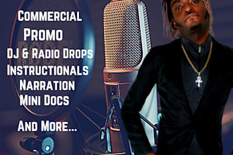 record natural male american or caribbean voice over