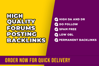 do forum posting backlinks of high da and high quality SEO