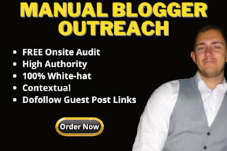 build quality SEO backlinks via blogger outreach no1 outreach service