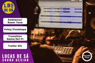 produce a royalty free sound design for game, app or video