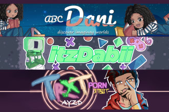 a anime banner and avatar for youtube or twitch