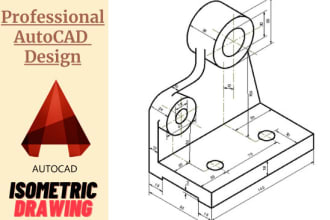 create 2d engineering drawing and isometric drawing in autocad