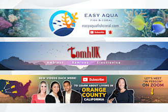 design your email signature or linkedin, youtube banners