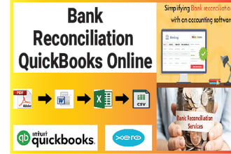 do bank reconciliation and make a chart of accounts