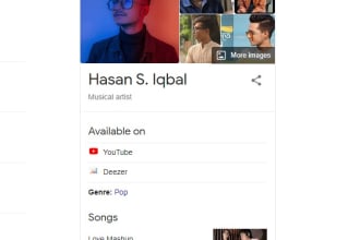 create a google knowledge panel as a musician