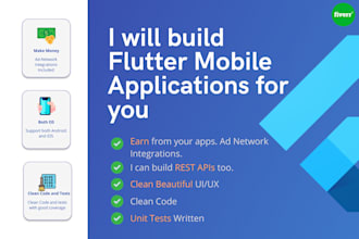 build flutter mobile applications for you