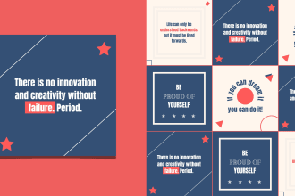 design 30 canva motivational and inspirational quotes or post for instagram