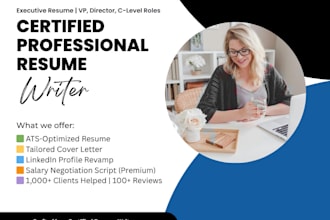 ats rewrite and design your executive, senior, director, vp, or svp, resume