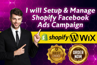 setup shopify facebook ads campaign, instagram ads manager for your business