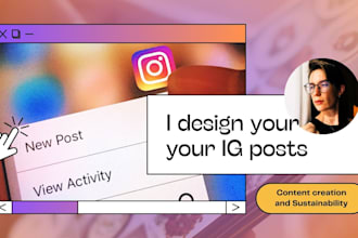 design catchy instagram posts on sustainability