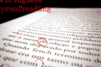 proofread and edit portuguese or english texts