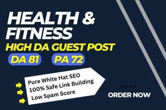 do health and fitness guest post, high da guest post