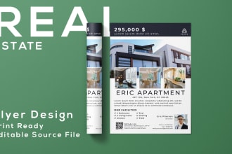 design stunning real estate poster or flyer for you